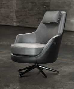 Ghế ARMCHAIR da 2 màu chân xoay AMC016 phối hai màu da đẹp mắt