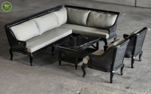 Sofa L trong Set Sofa tân cổ điển SFS01